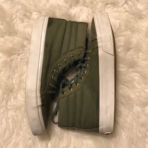 Forest Green Sk8 Hi Vans
